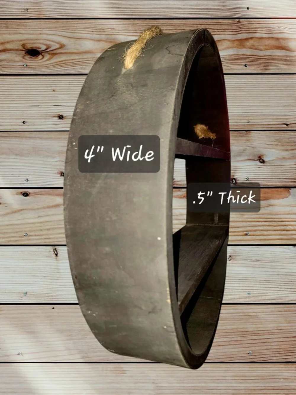 Natural Wood Round Hanging Wall Shelf - Decorative Display Decor - 2 Shelf